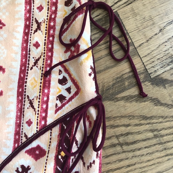 NWT Free People Tuscan Sunrise Cleo Printed Wrap Skirt In Multi Combo 12 - Picture 4 of 9